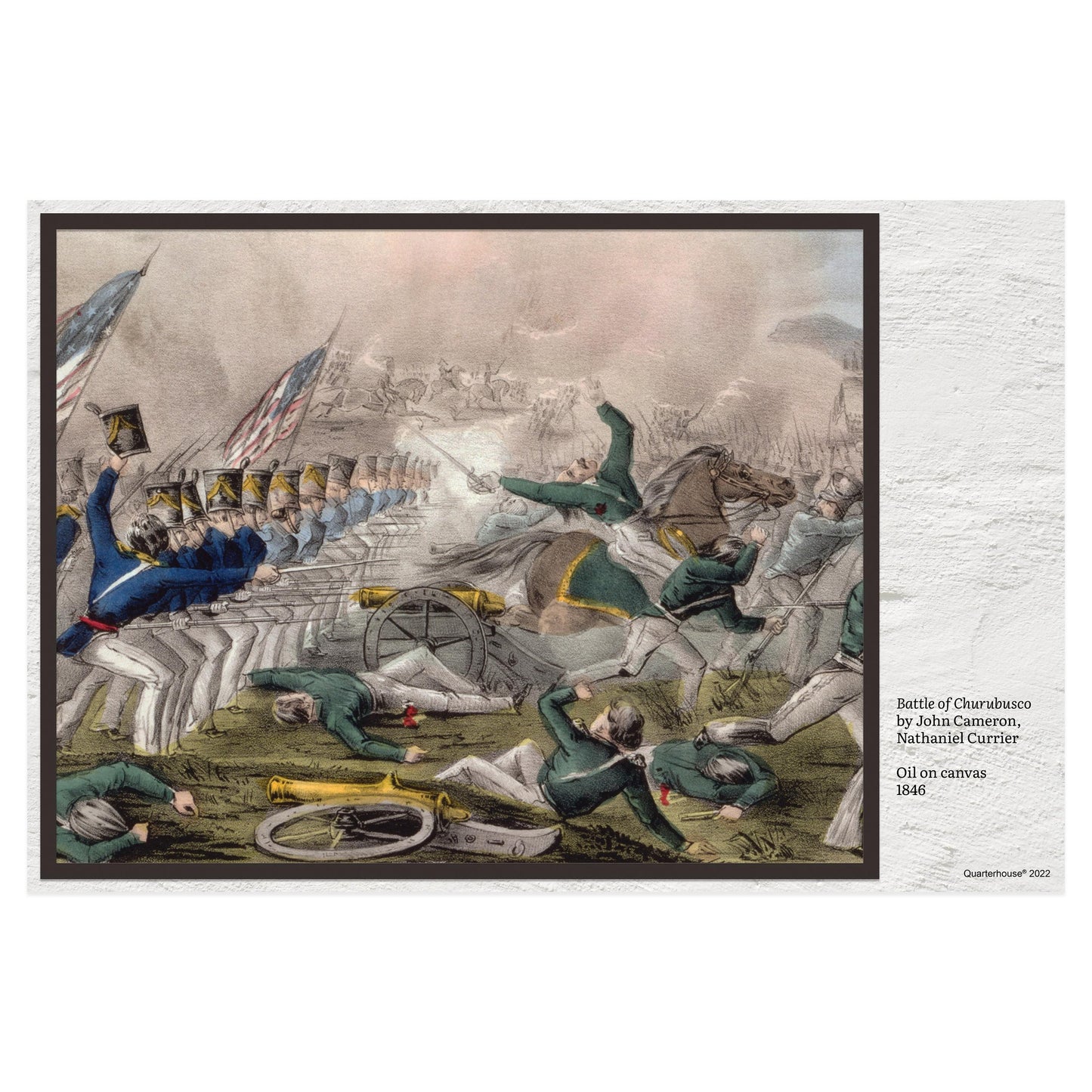 Quarterhouse Mexican American War, 'Battle of Churubusco' Poster, Social Studies Classroom Materials for Teachers