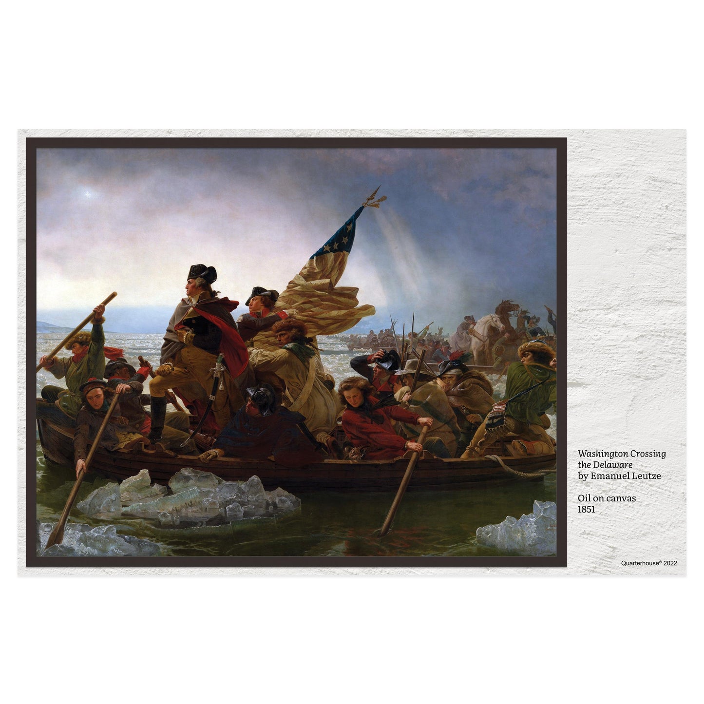 Quarterhouse Revolutionary War, 'Washington Crossing the Delaware' Poster, Social Studies Classroom Materials for Teachers