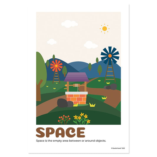 Quarterhouse Space Poster, Art Classroom Materials for Teachers