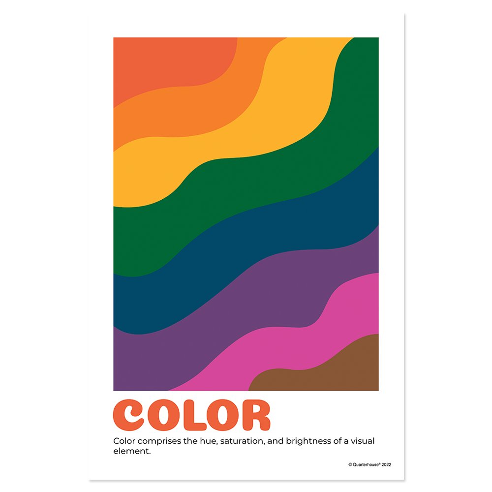Quarterhouse Color Poster, Art Classroom Materials for Teachers