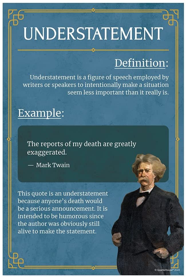 Quarterhouse Figures of Speech Poster Set, English - Language Arts Classroom Learning Materials for K-12 Students and Teachers, Set of 10, 12 x 18 Inches, Extra Durable