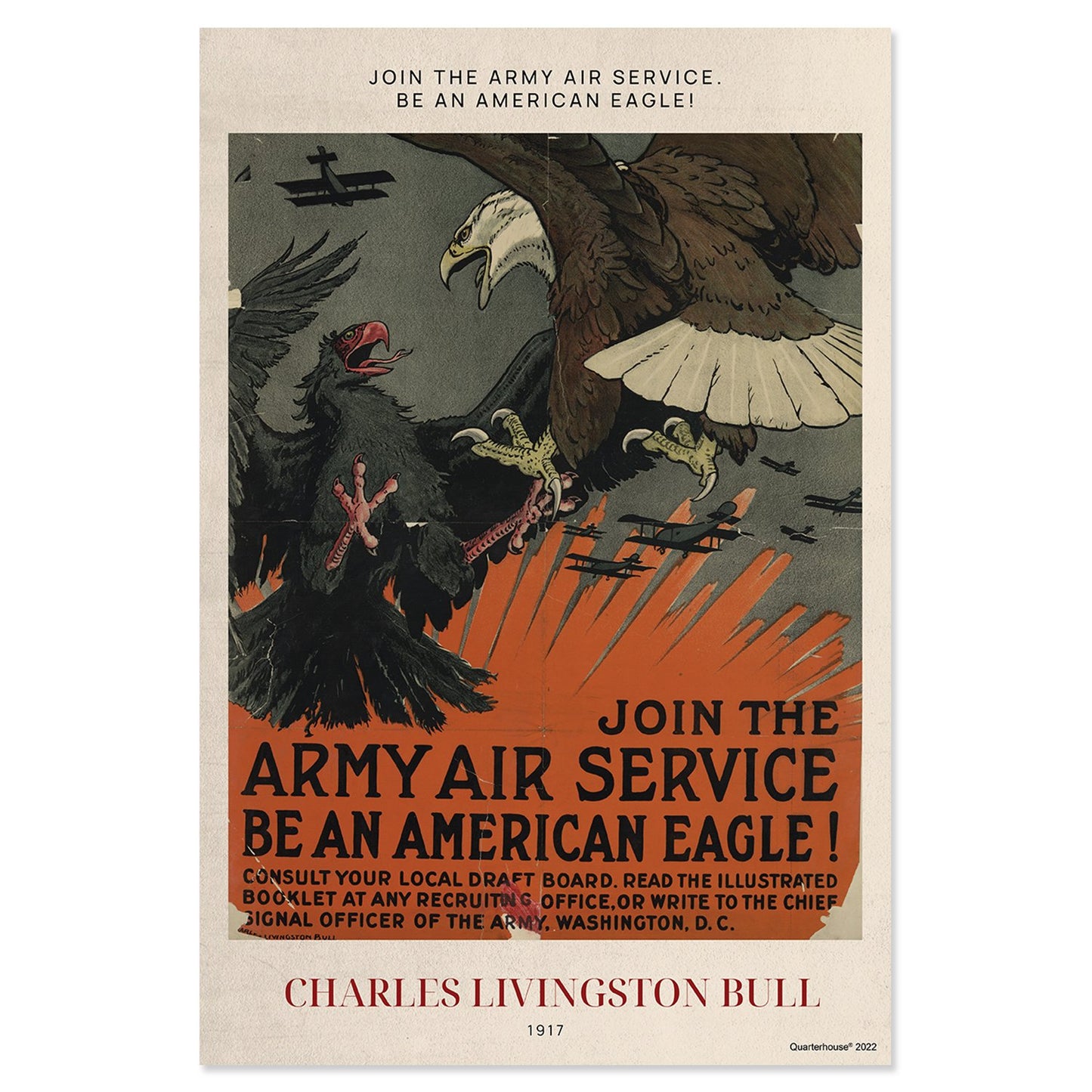 Quarterhouse WWI, 'Join the Army Air Service' Poster, Social Studies Classroom Materials for Teachers