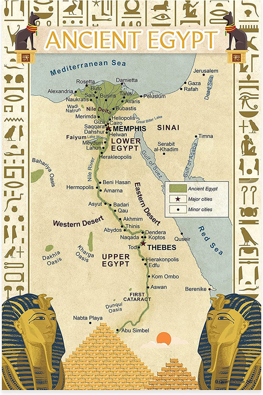 Quarterhouse Ancient Civilizations Poster Set, Social Studies Classroom Learning Materials for K-12 Students and Teachers, Set of 6, 12 x 18 Inches, Extra Durable