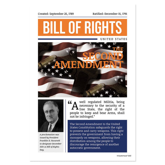 Quarterhouse Second Amendment Poster, Social Studies Classroom Materials for Teachers